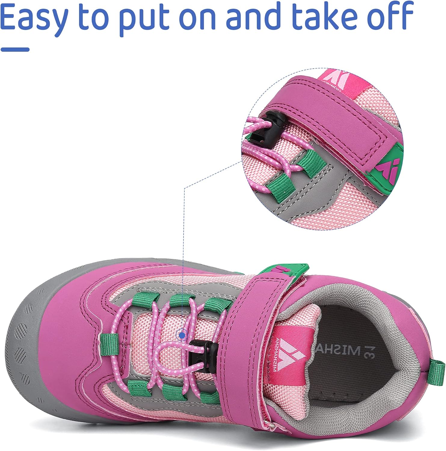 Thumbnail 3 de Mishansha Wanderschuhe Kinder Sports Sneaker für Mädchen – leichte Outdoor-Turnschuhe in Rosa