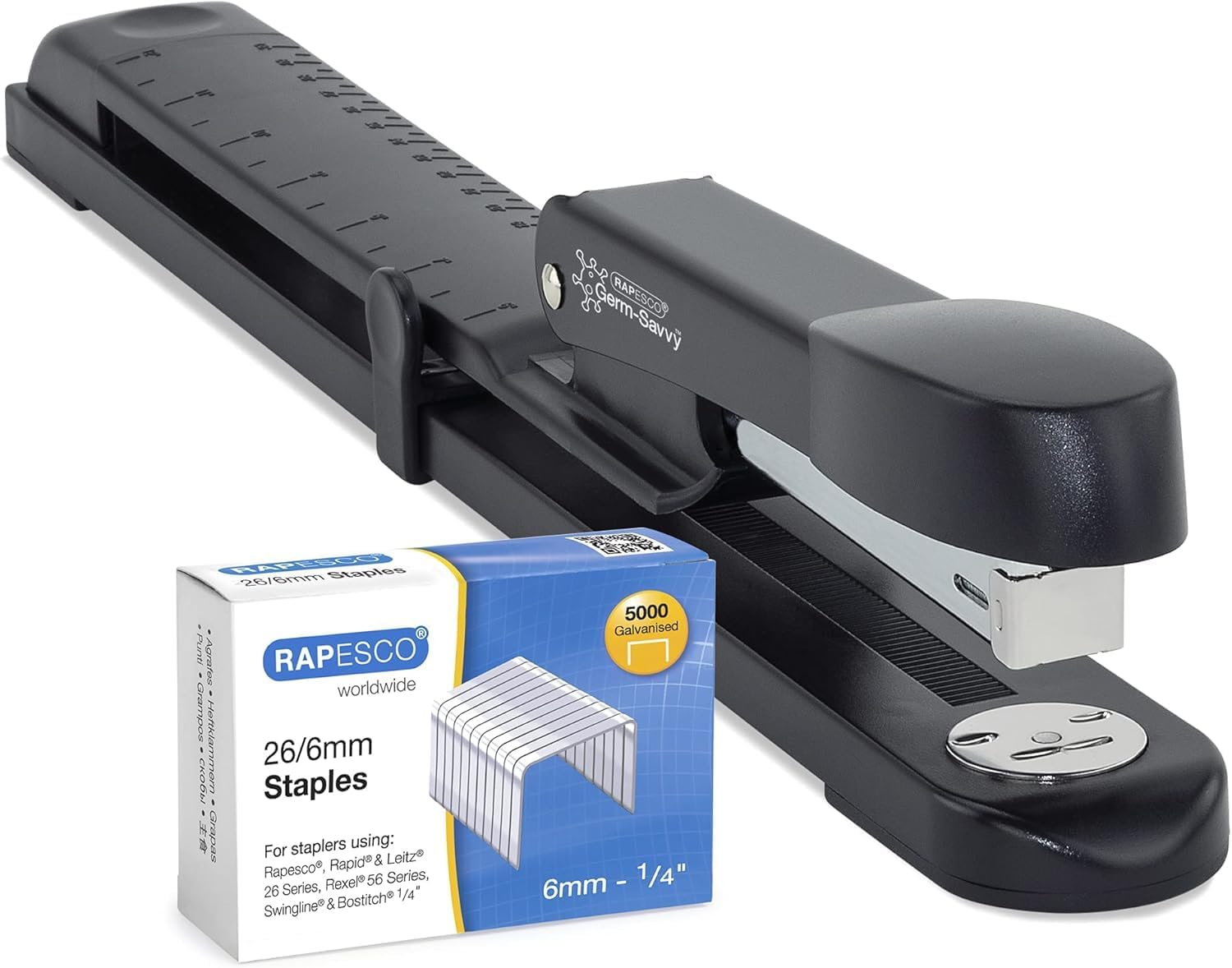 Rapesco 1464 Marlin Agrafeuse long-bras 26/6 5000