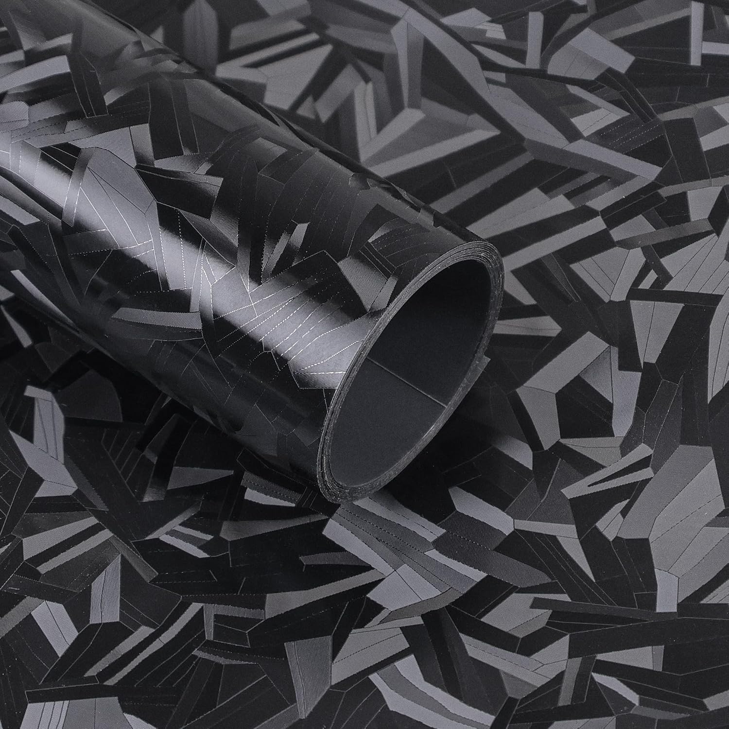 Forged Carbon Folie 300 x 30 cm Schwarz