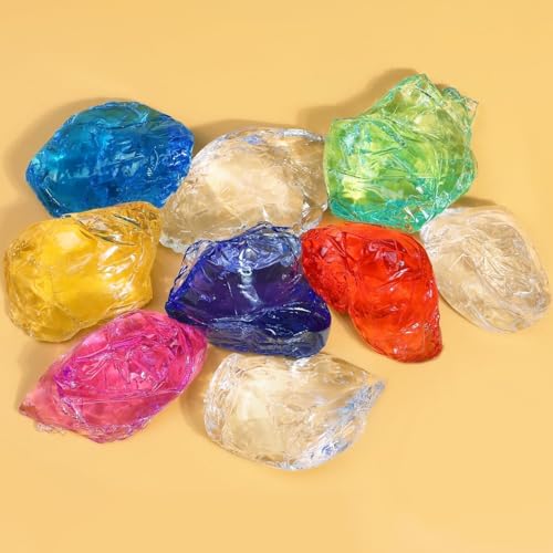 Detalle de Blingfun Gel-Wachs-Set für DIY-Kerzen: 7 Farben, 9 Gel-Wachs-Stücke, langsames Brennen (130°C) inkl. Dochte und Halter