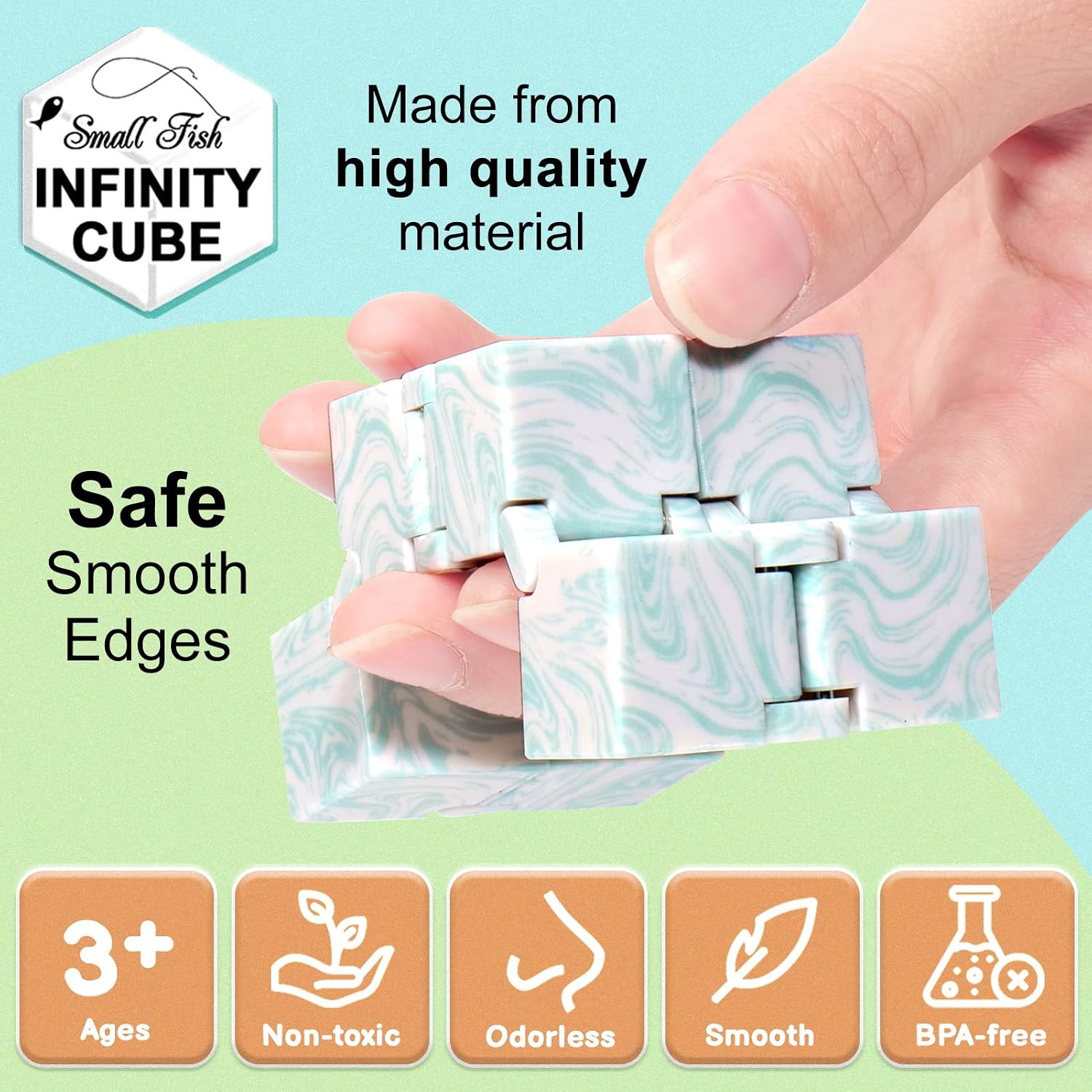 Detalle de SMALL FISH Infinity Cube Fidget Toy, ABS Plastic