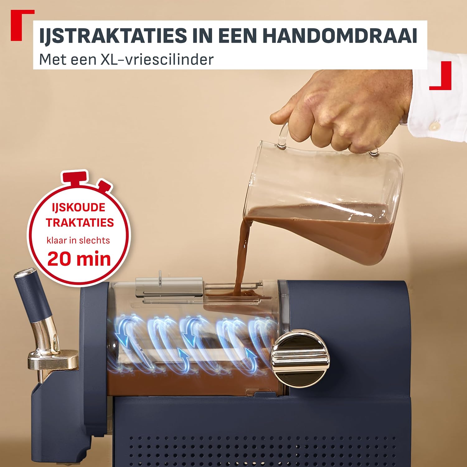 Detalle 2 de Tefal Freezi IG8024E0 ijs- en slushmachine met 5 programma’s en XL-koelcilinder