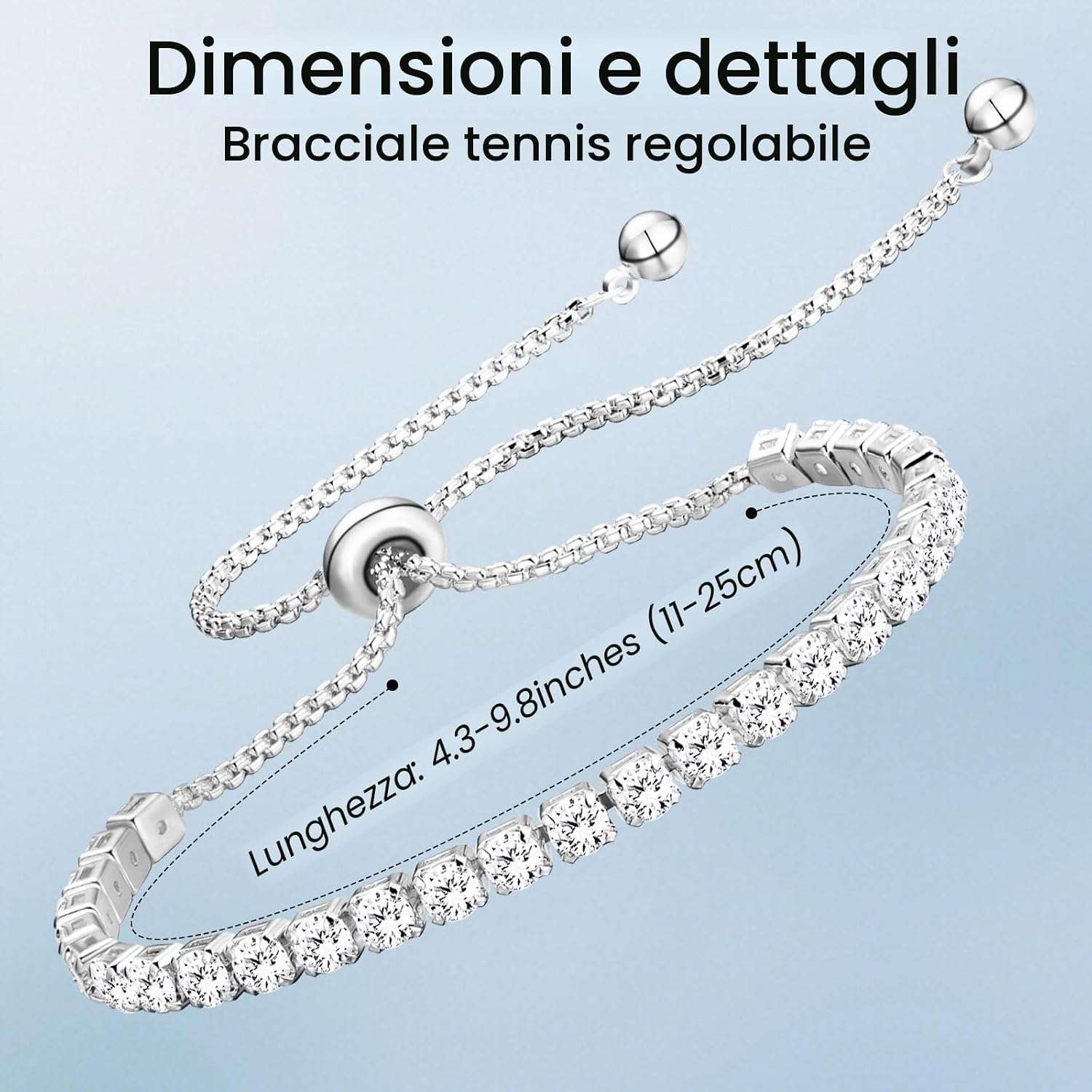 Thumbnail 4 de Esmoly Bracciale Tennis Argento 12 Pietre Natali