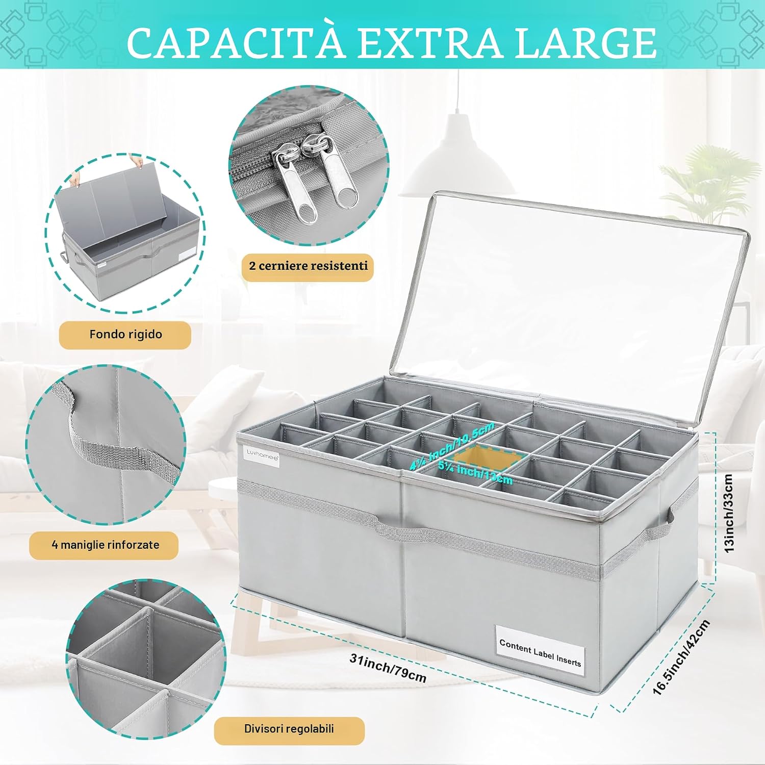 Thumbnail 4 de Organizer Scarpe per Armadio 24 paia — Contenitori trasparenti per scarpe