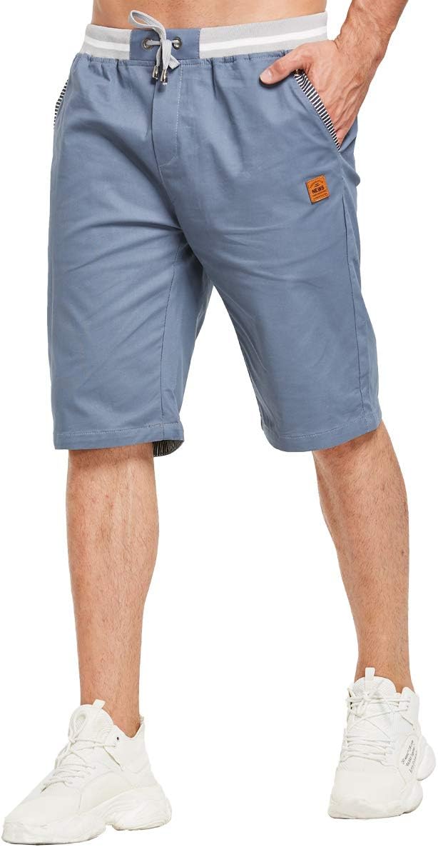 Thumbnail 1 de JustSun Kurze Hosen Herren Shorts Chino Baumwolle Sommer mit Tunnelzug