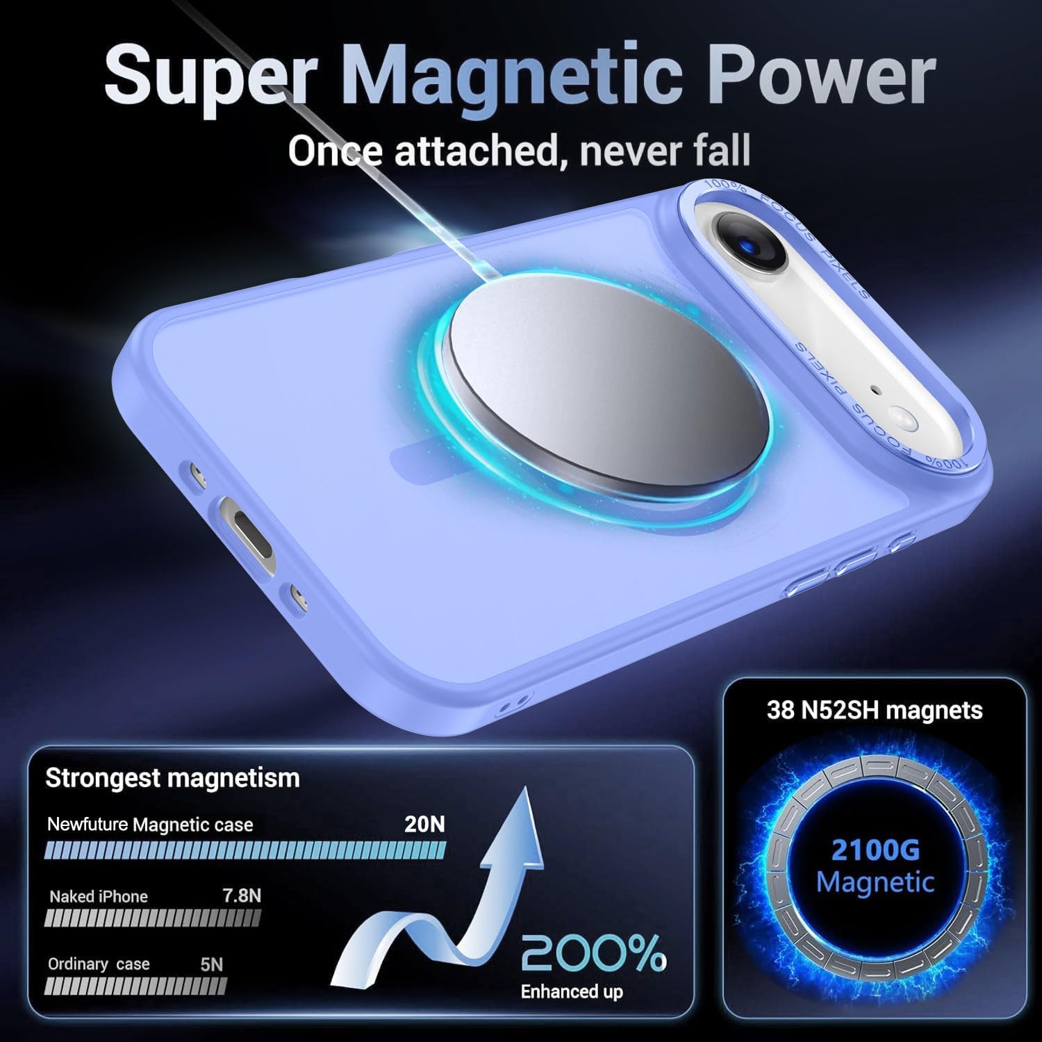 Thumbnail 2 de Newfuture iPhone 15 Pro Magnetic Case 6.1"