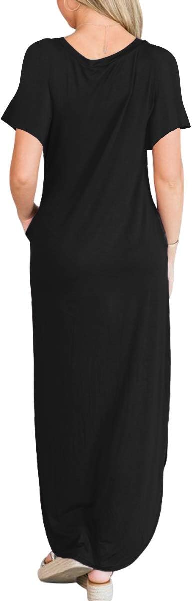 Detalle de ANRABESS Womens Summer Maxi Dress: Casual Loose T Shirt Dress for Beach Days