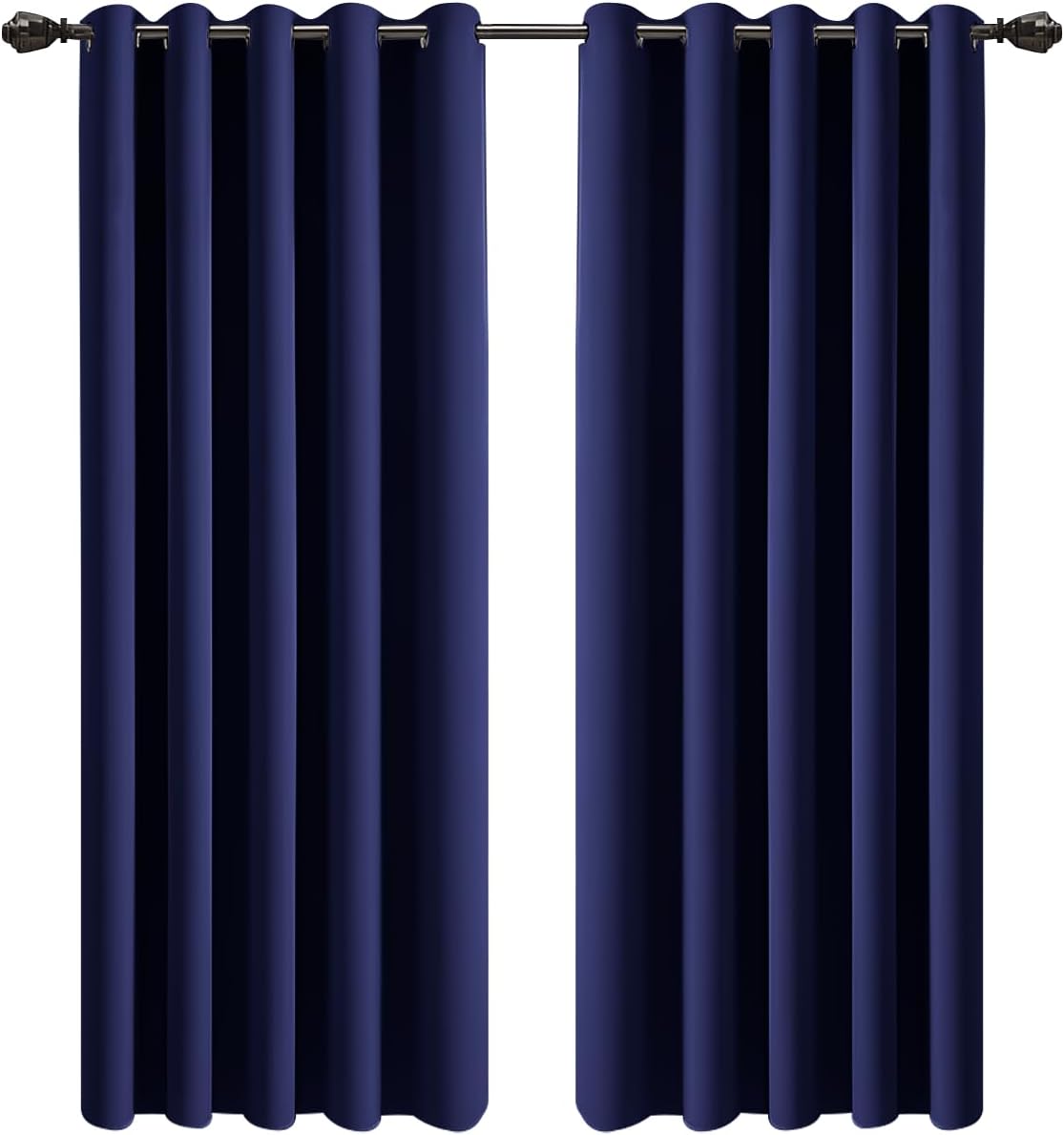 Imperial Rooms Eyelet Blackout Curtains 66x54 Navy