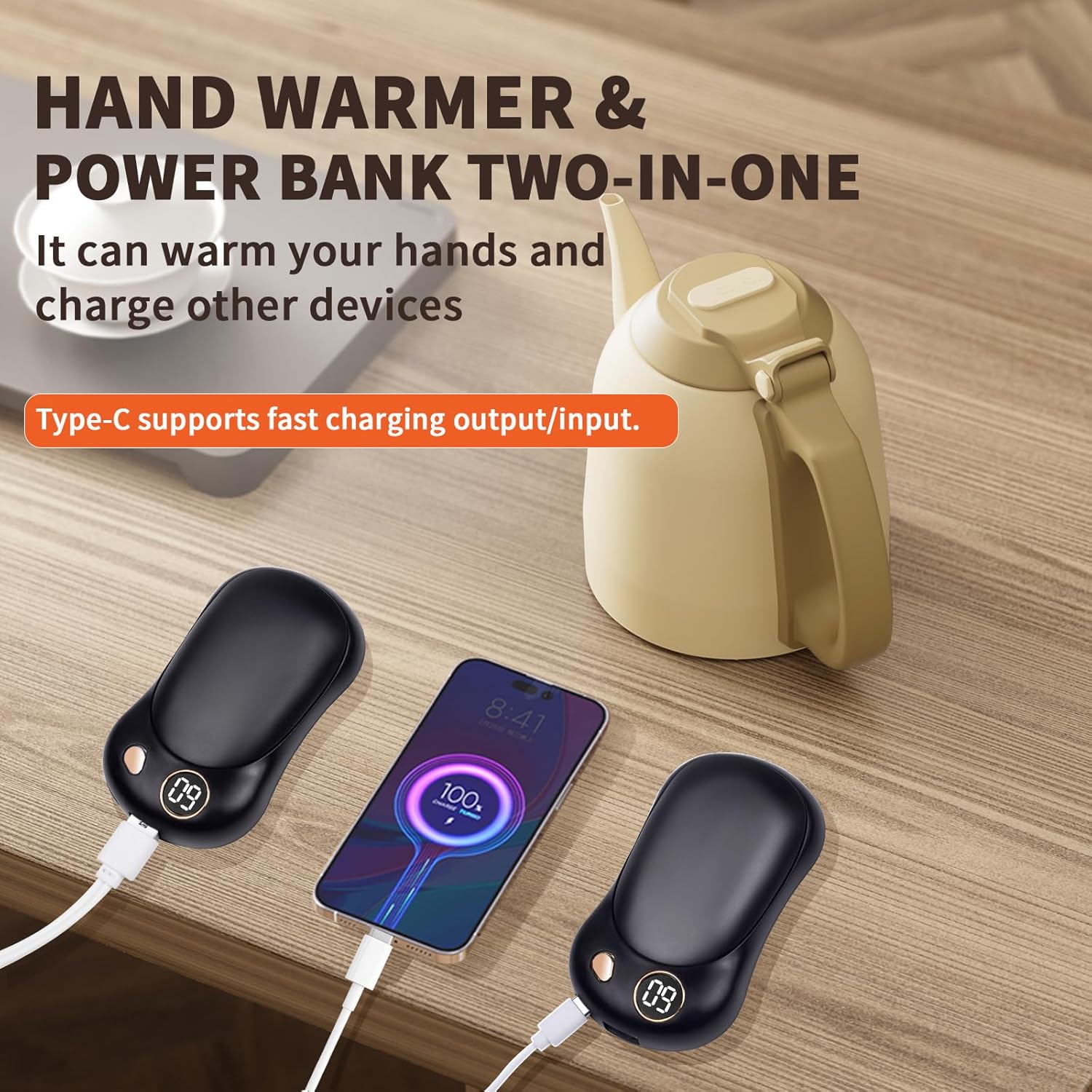 Thumbnail 3 de HONEYYEAR Hand Warmers Rechargeable 2 Pack — 10000mAh Portable Dual Heater with LED Display