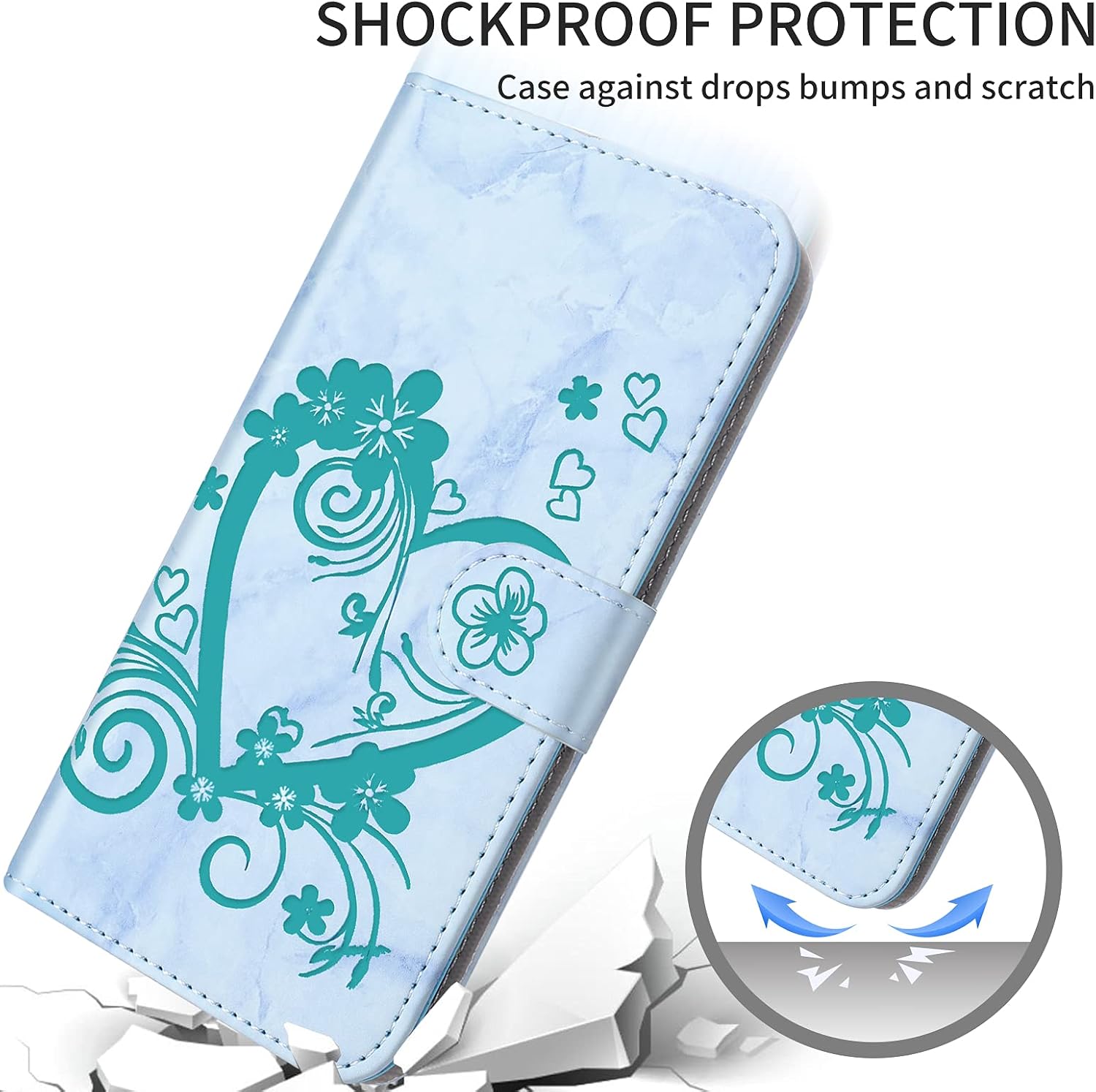 Detalle de CASAFUNY Flip-Case für Samsung Galaxy S26 Ultra 5G – grün, PU-Leder Brieftasche Hülle mit Kartenfach und Ständer