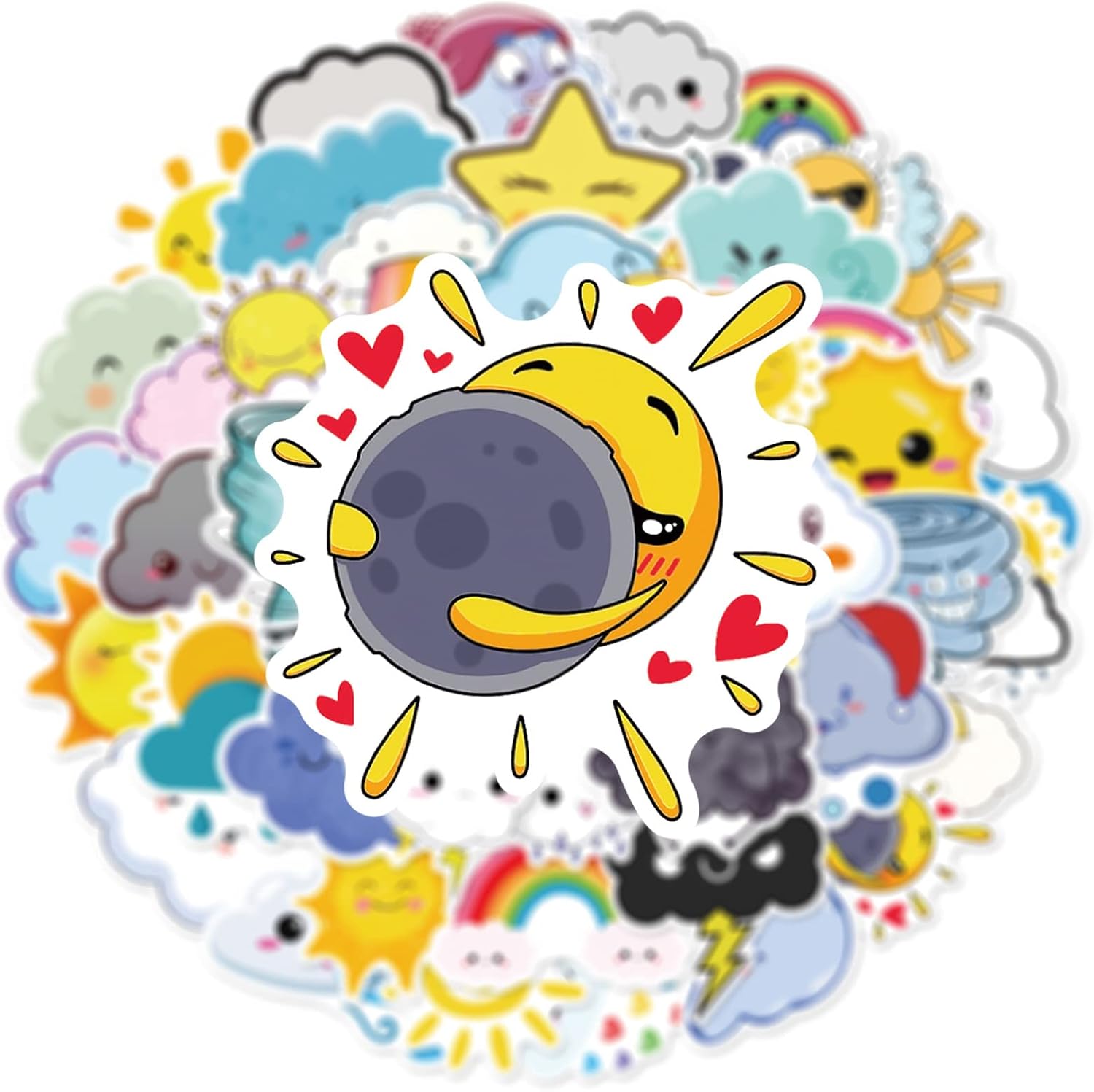 Detalle 2 de Weather Stickers Vinyl Sticker Pack, 50 Pieces
