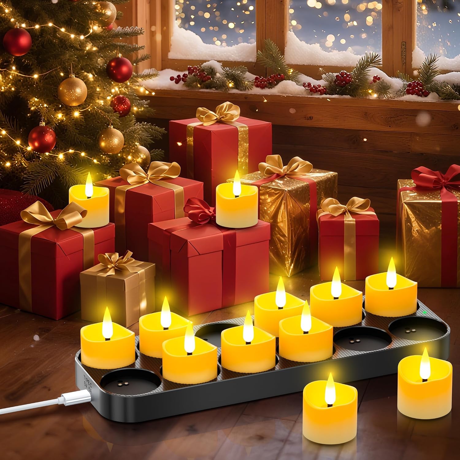 Detalle 2 de YiaMia Rechargeable Tea Lights 12-Pack