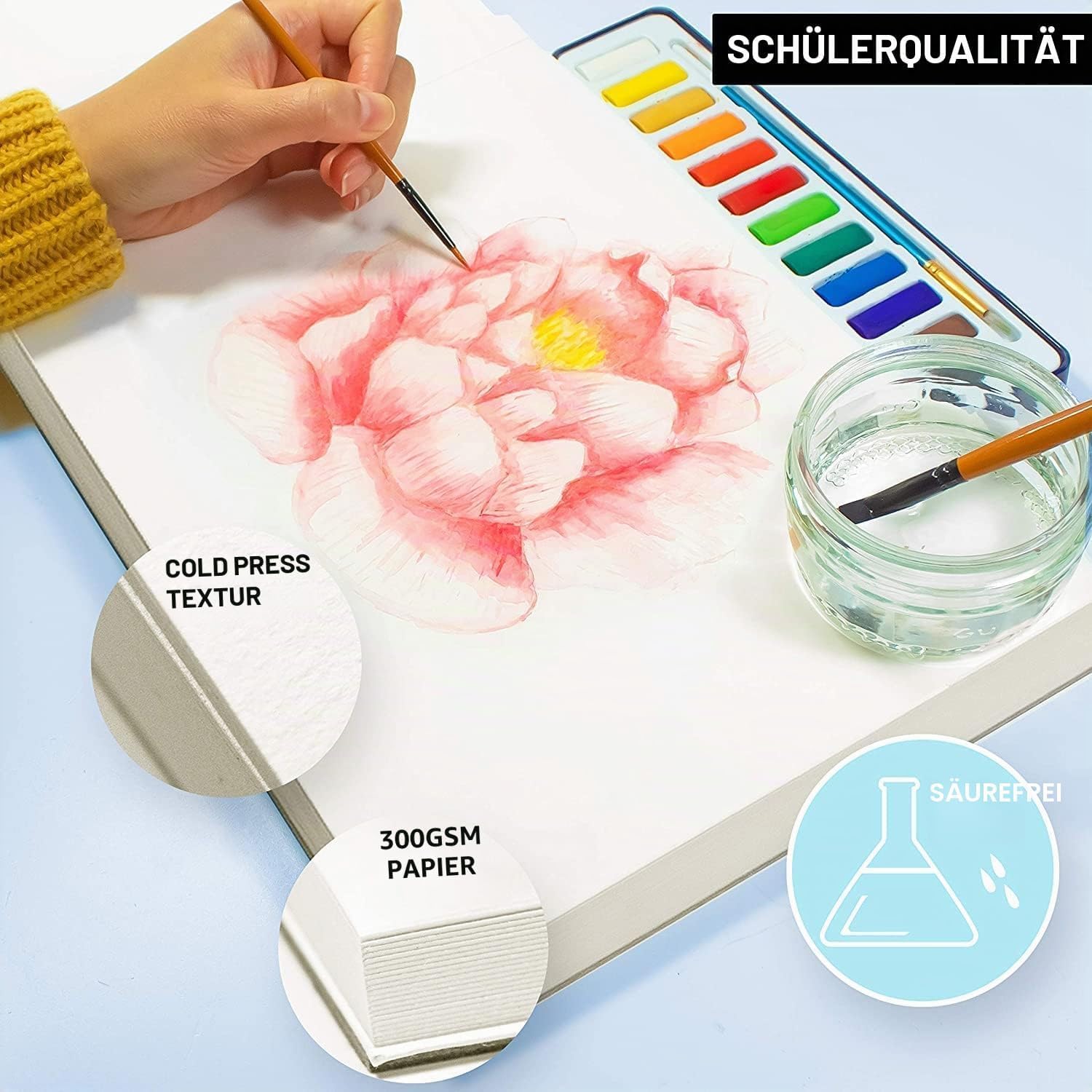 Thumbnail 3 de STATIONERY ISLAND Watercolour Paper A4 Pad, 300gsm 🎨