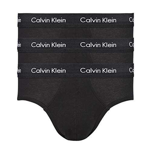 Detalle de Calvin Klein Herren Hip Briefs, 3er-Pack, XL, Schwarz, Baumwollstretch