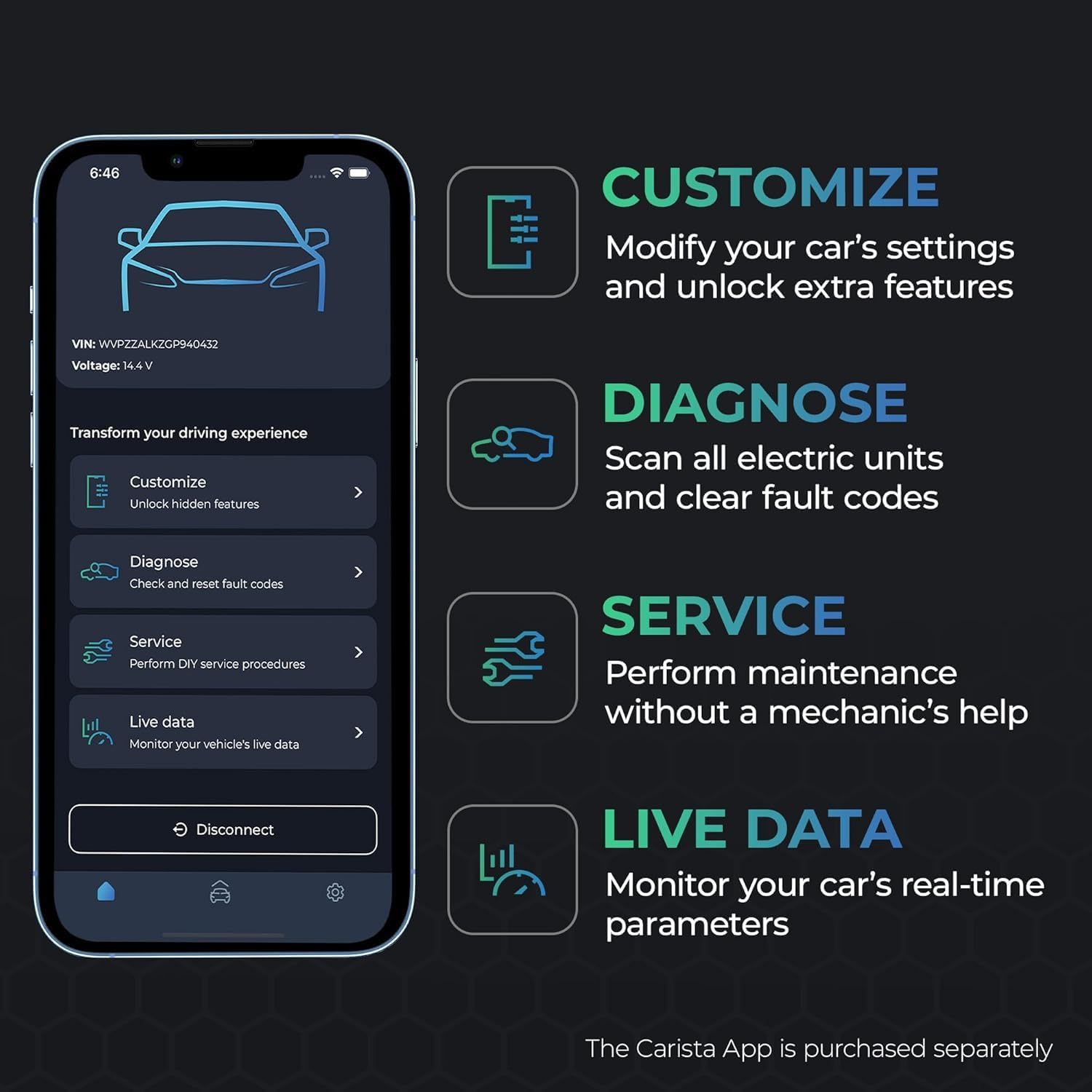 Thumbnail 1 de Carista EVO Bluetooth OBD2 Scanner: A practical DIY diagnostic tool with live data access (subscription required)