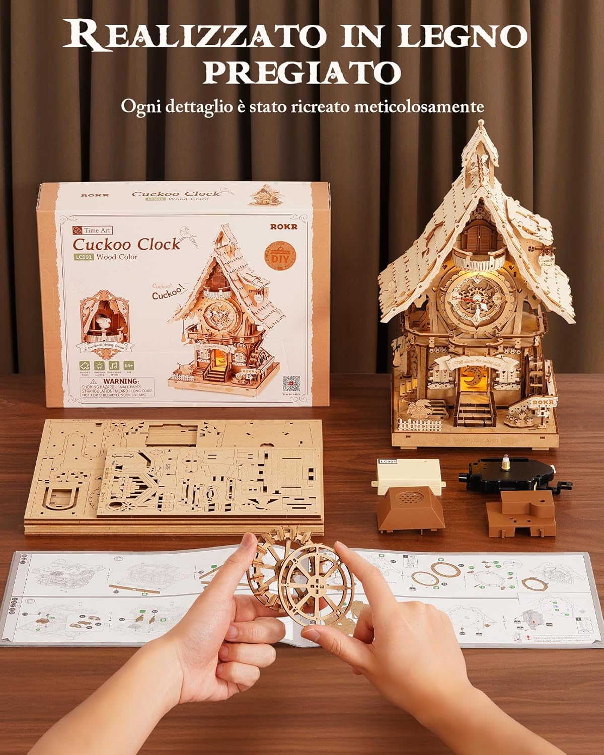 Thumbnail 2 de ROKR Puzzle 3D legno cucù LC901