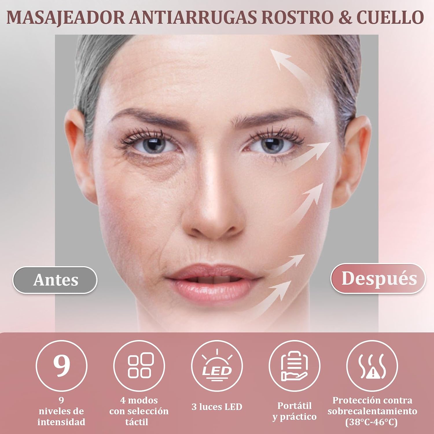 Thumbnail 4 de Masajeador Facial Antiarrugas 9 niveles EMS 45℃