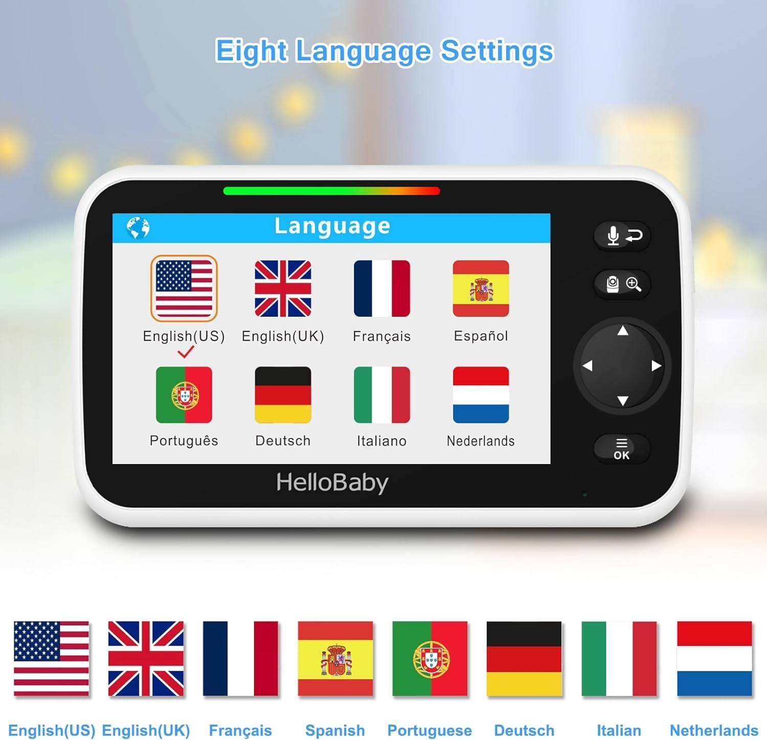 Thumbnail 6 de HelloBaby Monitor with Camera 5" screen, 3500mAh battery