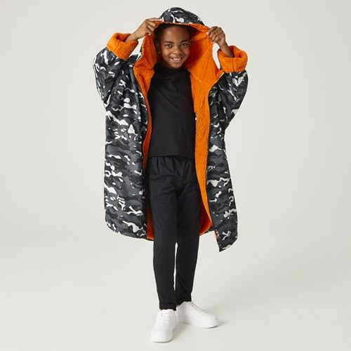 Detalle de Regatta Kids' Unisex Waterproof Changing Robe with Oversized Fleece-Lined Hooded Design