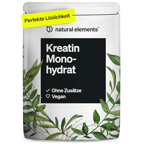 Detalle de Natural Elements Creatin Monohydrat – 500 g ultrafeines Pulver, 166 Portionen
