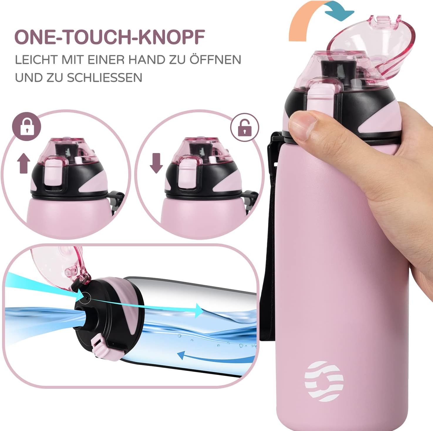 Thumbnail 3 de FJbottle Edelstahl-Trinkflasche 1L – auslaufsicher, BPA-frei, isoliert und vielseitig einsetzbar