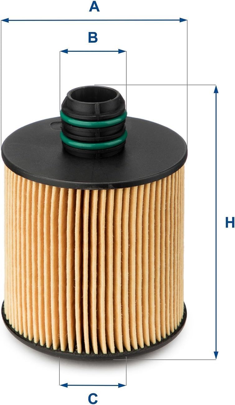 Detalle 2 de UFI Filters 25.083.00 Filtro Olio H 100,5 mm