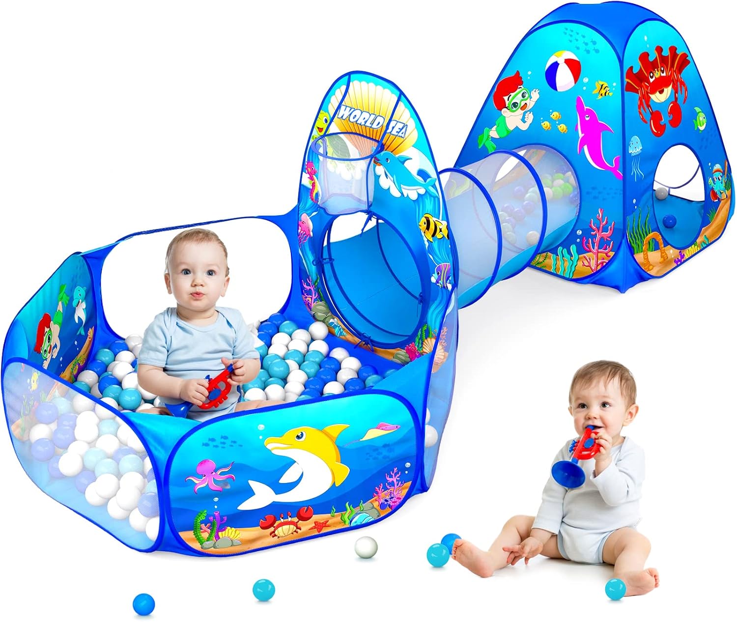 Thumbnail 4 de PigPigPen 3 in 1 Kids Play Tent with Tunnel