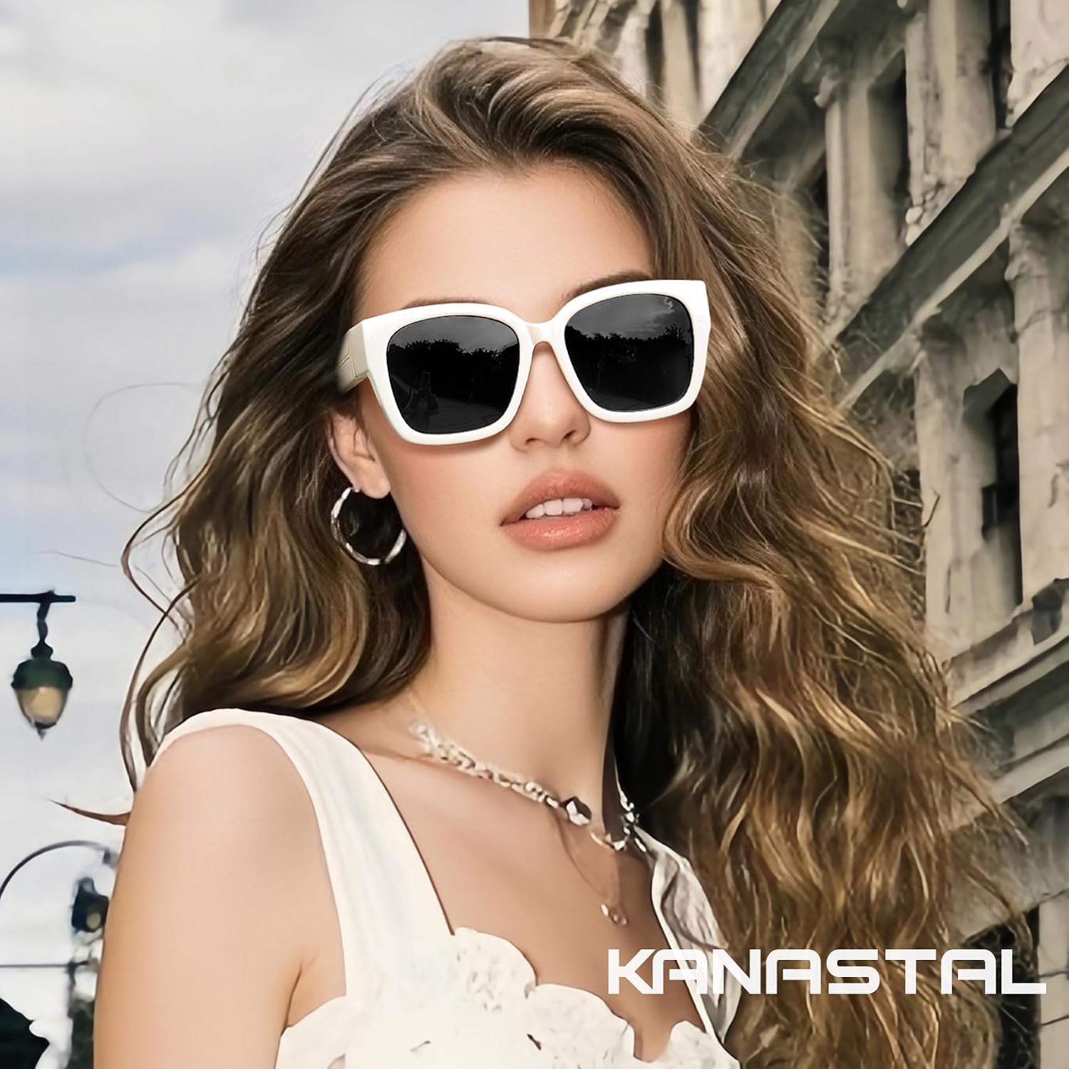 Thumbnail 1 de KANASTAL Übergröße Überzieh-Sonnenbrille für Brillenträger (Fit Over) – quadratisch, polarisiert, UV400