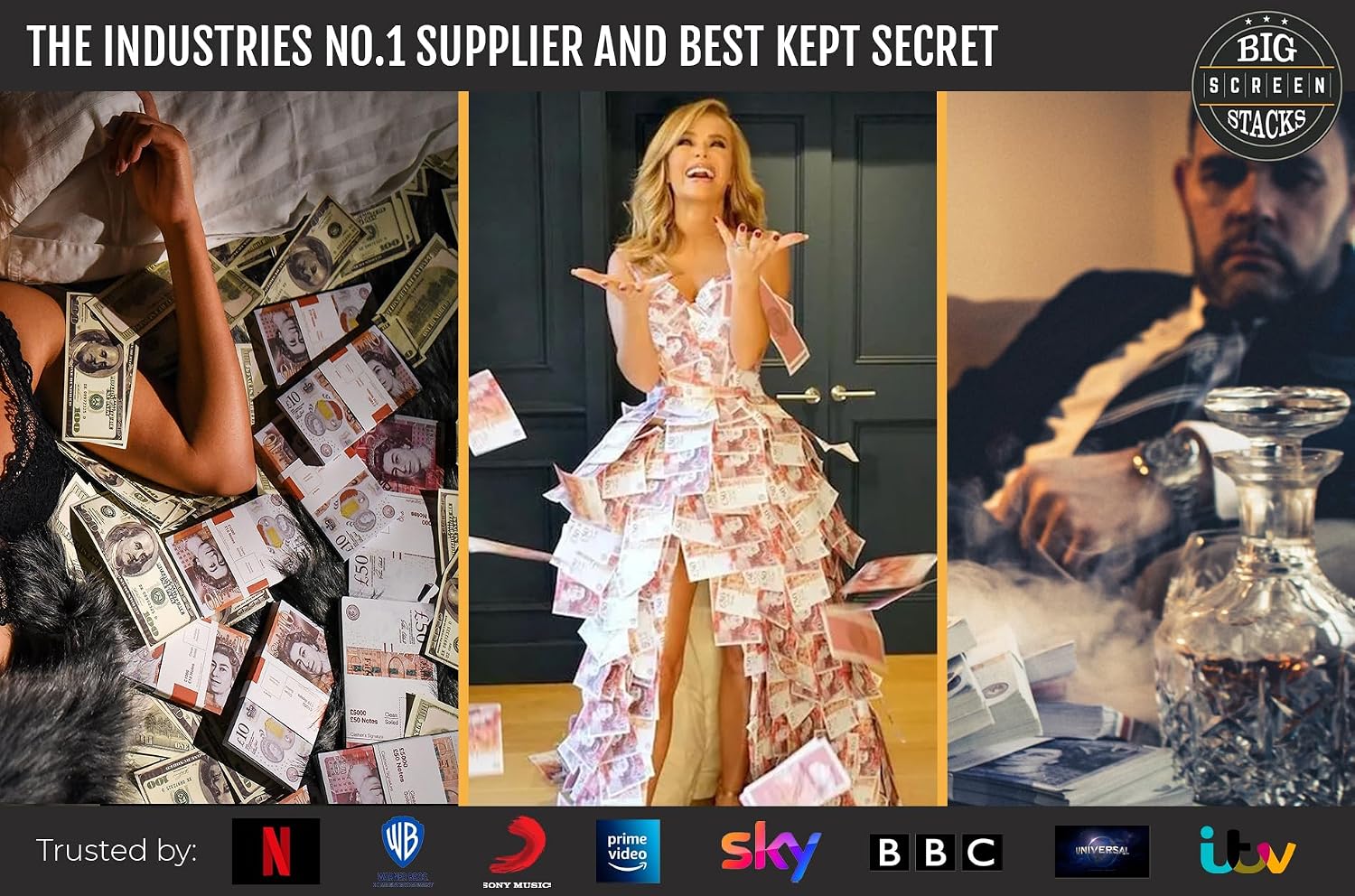 Thumbnail 6 de Big Screen Stacks Prop Money: 100 Old Style Dollars, £10,000 Stack (Not Legal Tender)