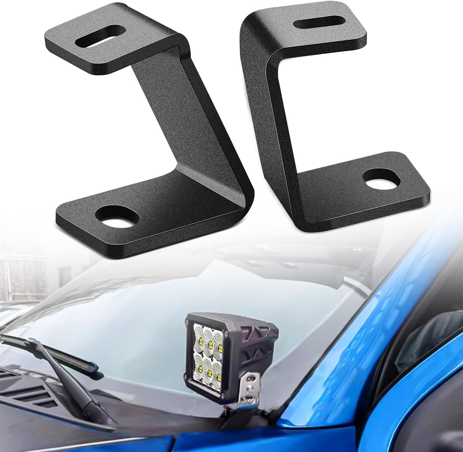 Detalle de Nilight Ditch Light Bracket for F150 Hood Mounts