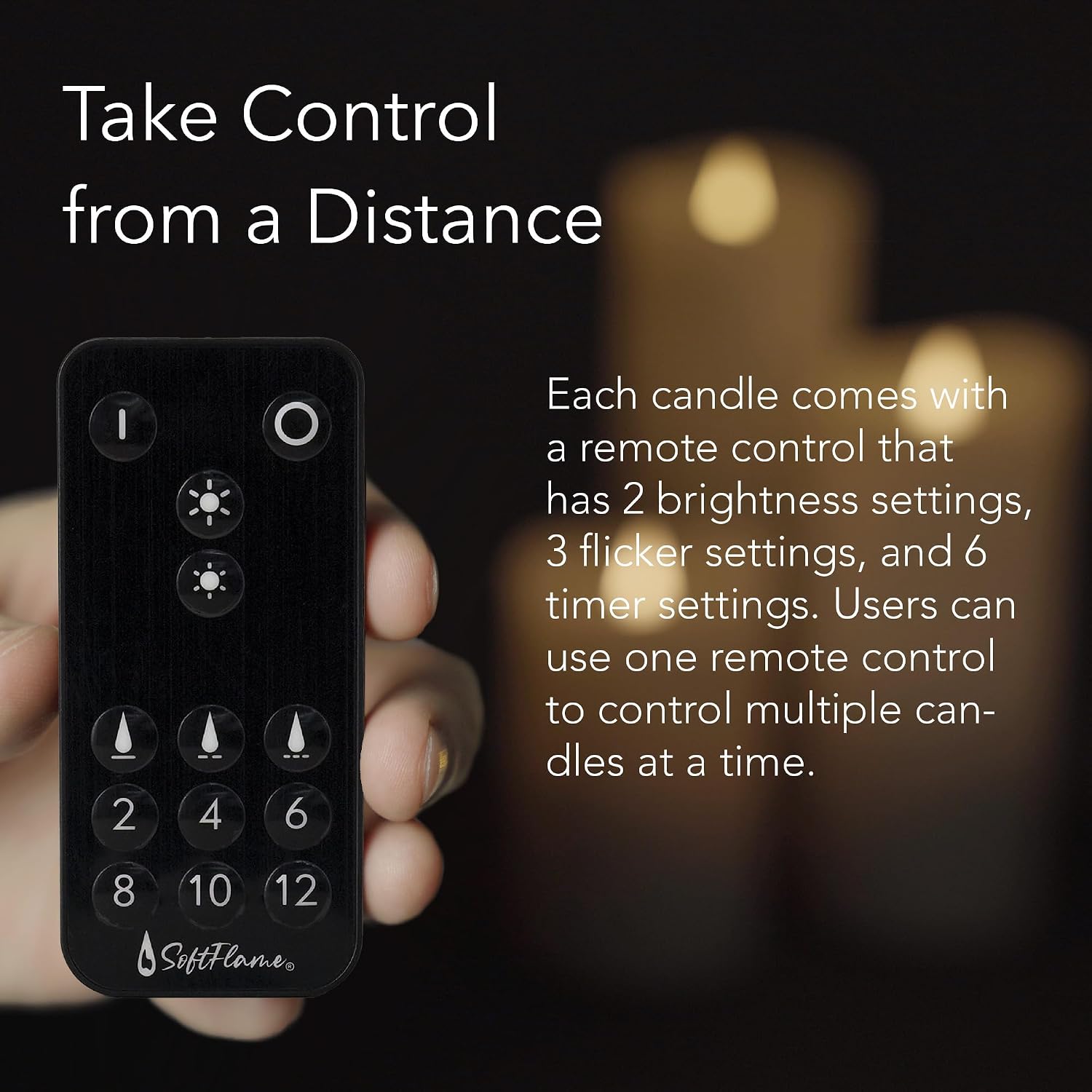 Detalle 2 de Softflame Flameless LED Candles, 3 x 5 in.