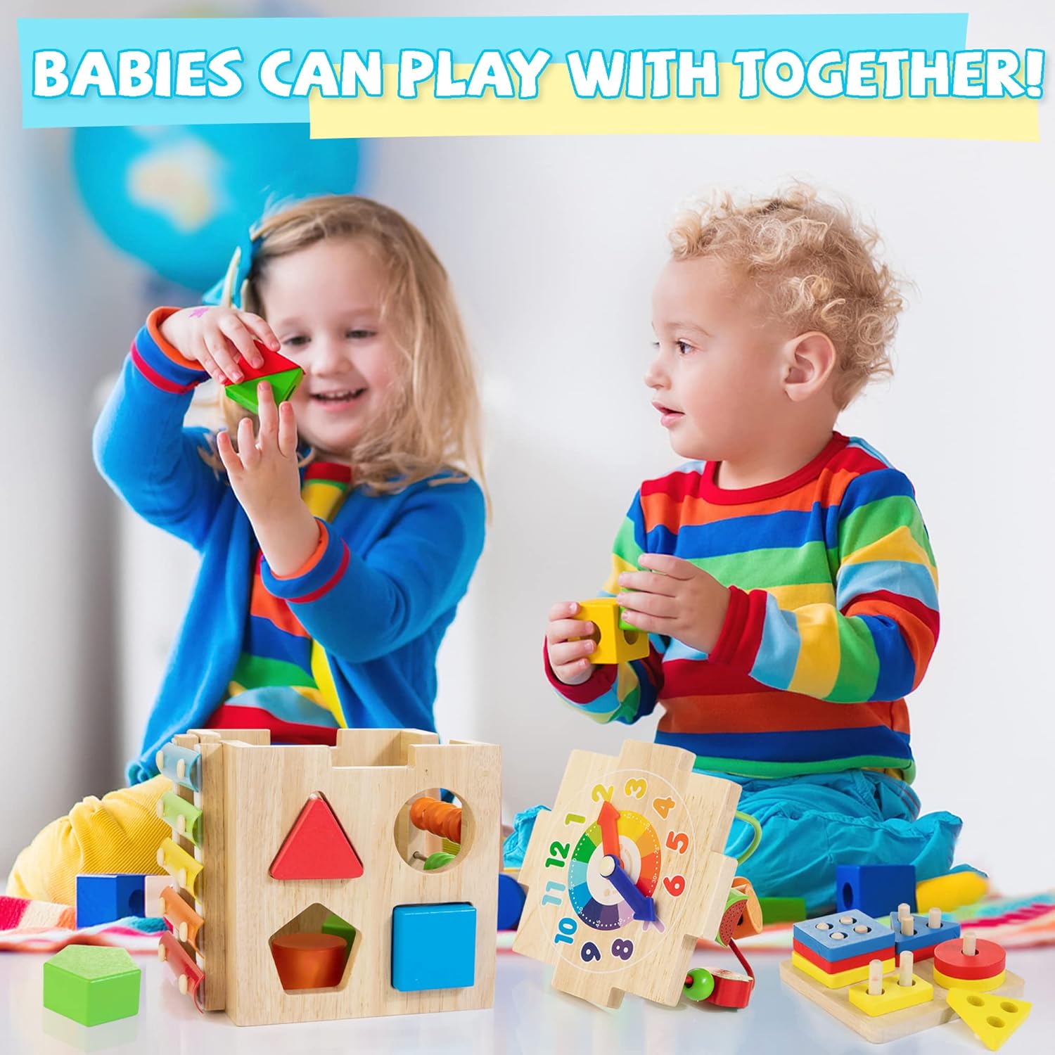 Thumbnail 4 de Wooden Activity Cube 8-in-1 Montessori Toys for 12M+ Toddlers 🎲