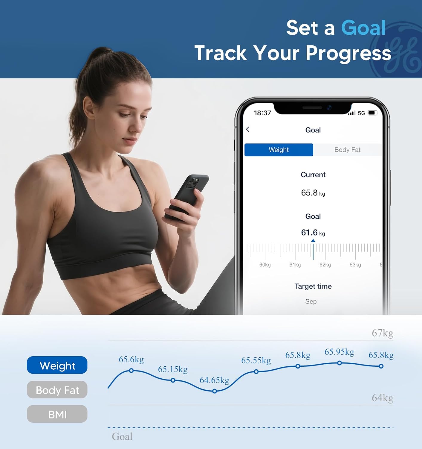 Thumbnail 4 de GE Weight Scale Smart for Body 180kg