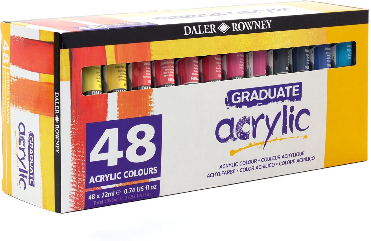Detalle 1 de Daler Rowney Graduate Acrylfarben-Set 48x22 ml
