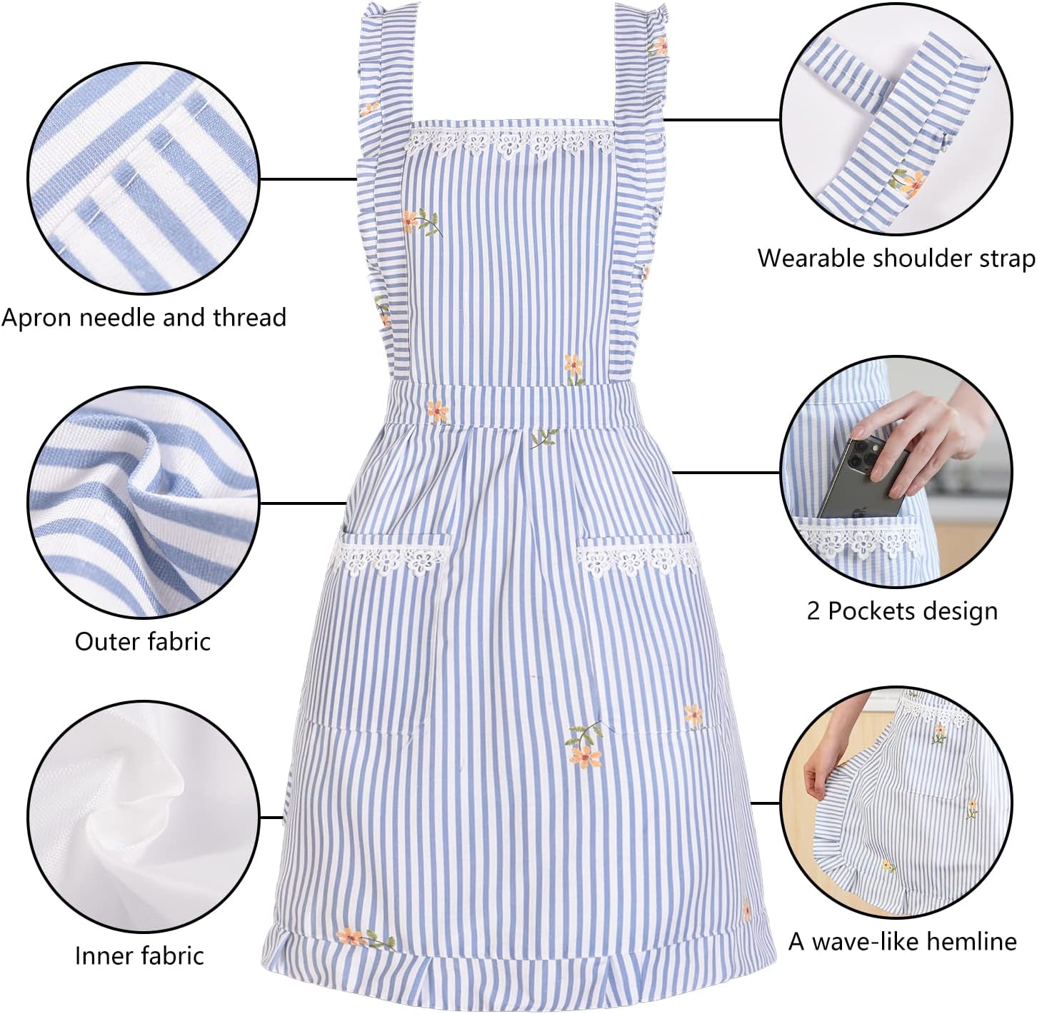 Detalle 1 de Aoomzoon Kitchen Apron, One Size