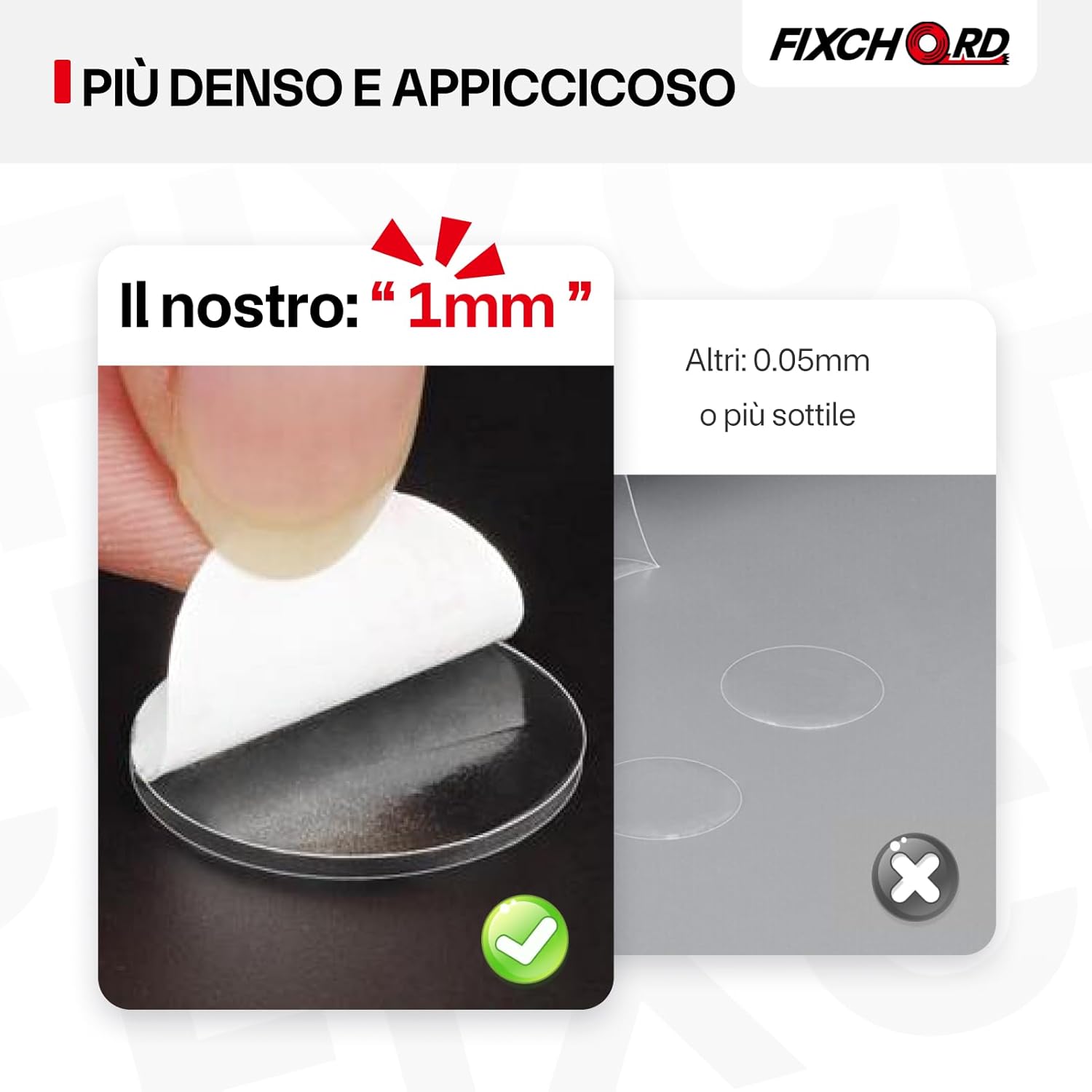Thumbnail 2 de FIXCHORD punti adesivi bifacciali trasparenti, 600 pezzi da 15 mm