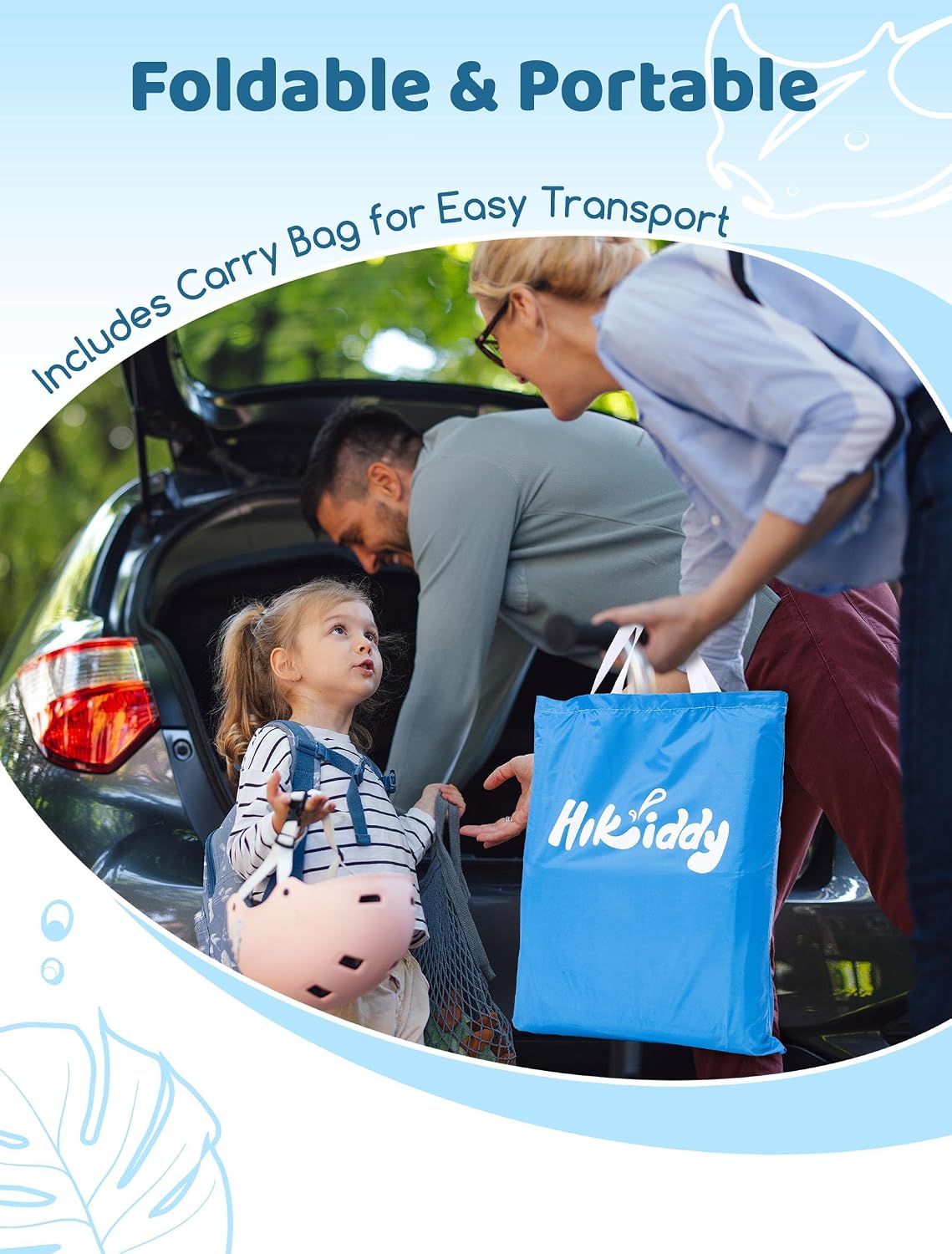 Thumbnail 6 de Hikiddy Foldable Kiddie Pool with Canopy (47-Inch) for Sun-Safe Outdoor Water Play