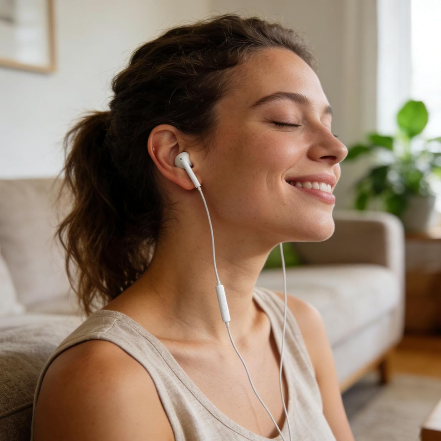 Thumbnail 5 de Junwolf 3.5mm Wired In-Ear Headphones with Microphone and Volume Control