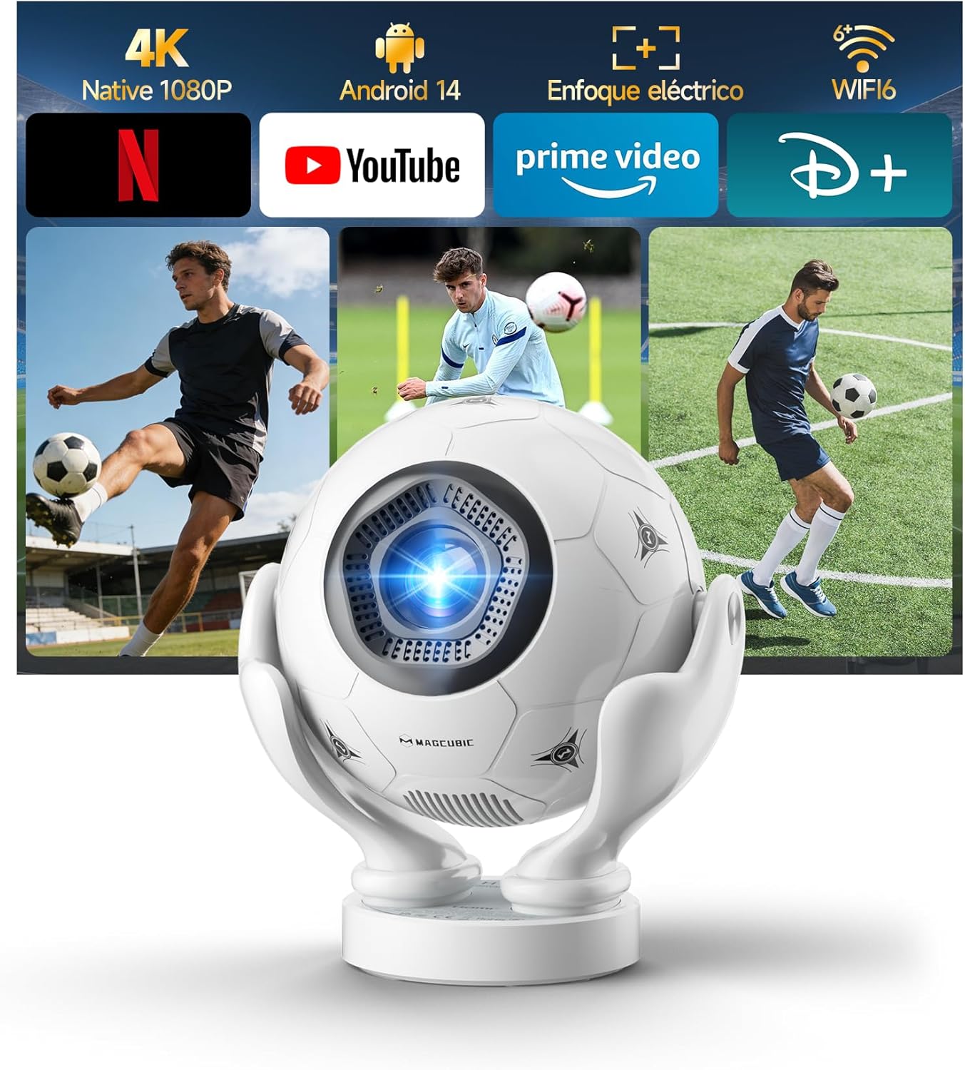 Detalle de Magcubic HY350max 600 ANSI mini proyector