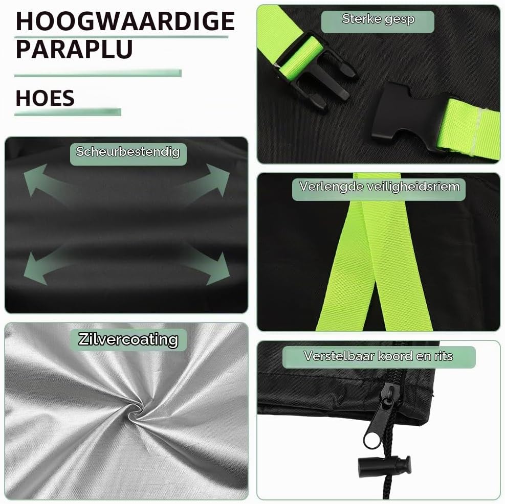 Detalle de Ainiv parasolhoes van 210D Oxford, waterdicht en UV-werend, 190 cm