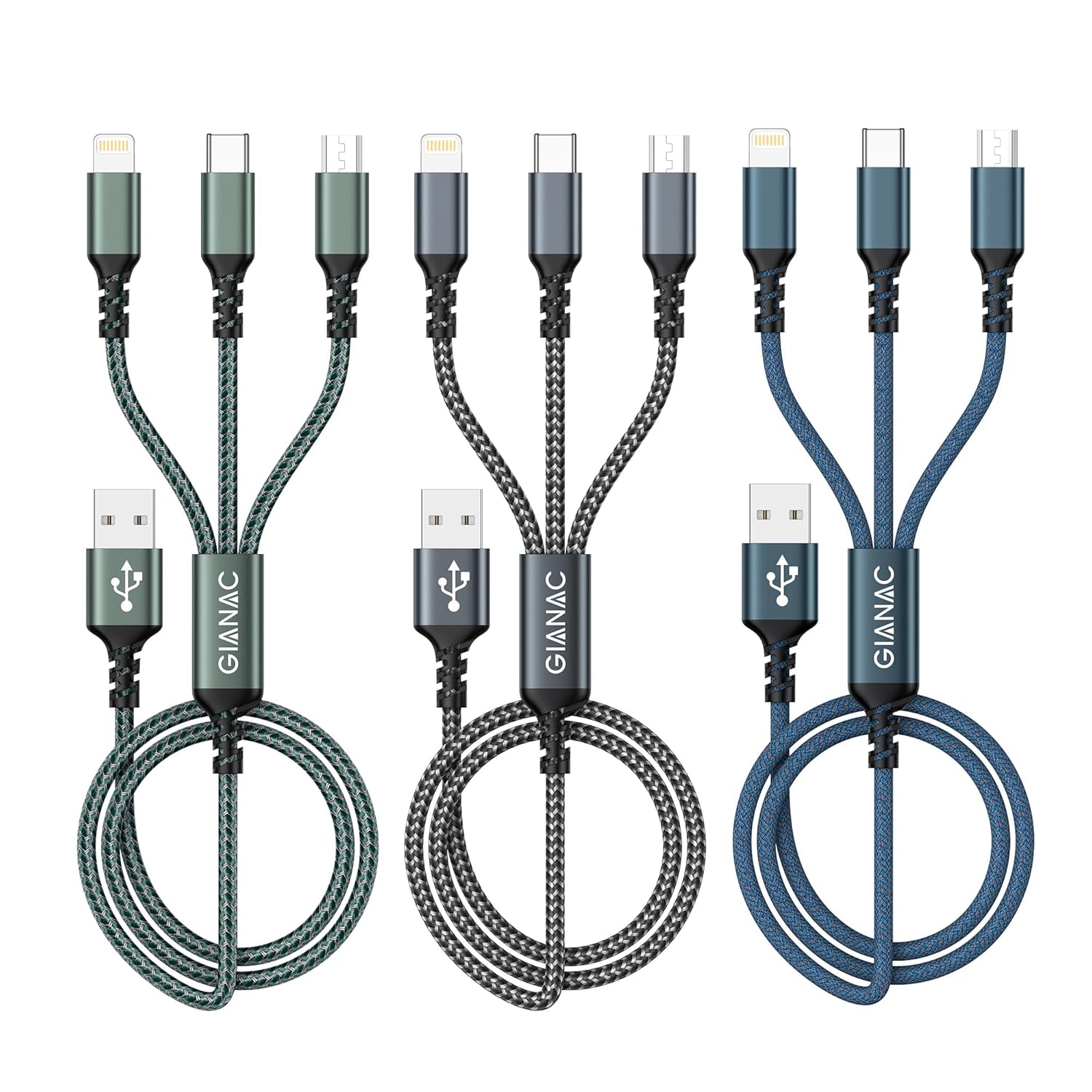 Thumbnail 6 de Multi Charger Cable 3-pack 2m USB charging cable