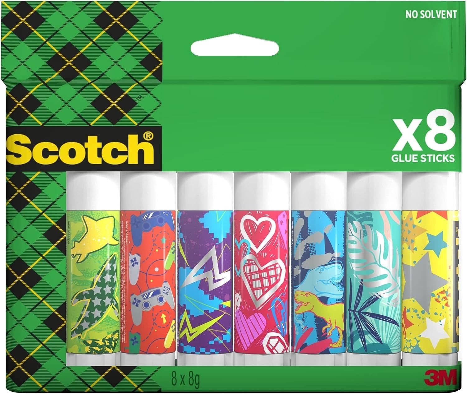 Scotch Permanent-Klebestift – 8 Stifte à 8 g | Sichere Klebelösung für Kunst, Schule und Büro