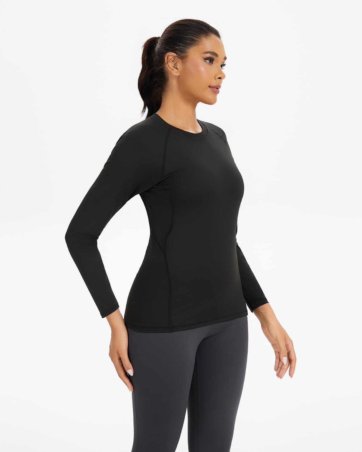 Detalle de Mexholin 4-Pack Women's Long-Sleeve Compression Workout Shirts