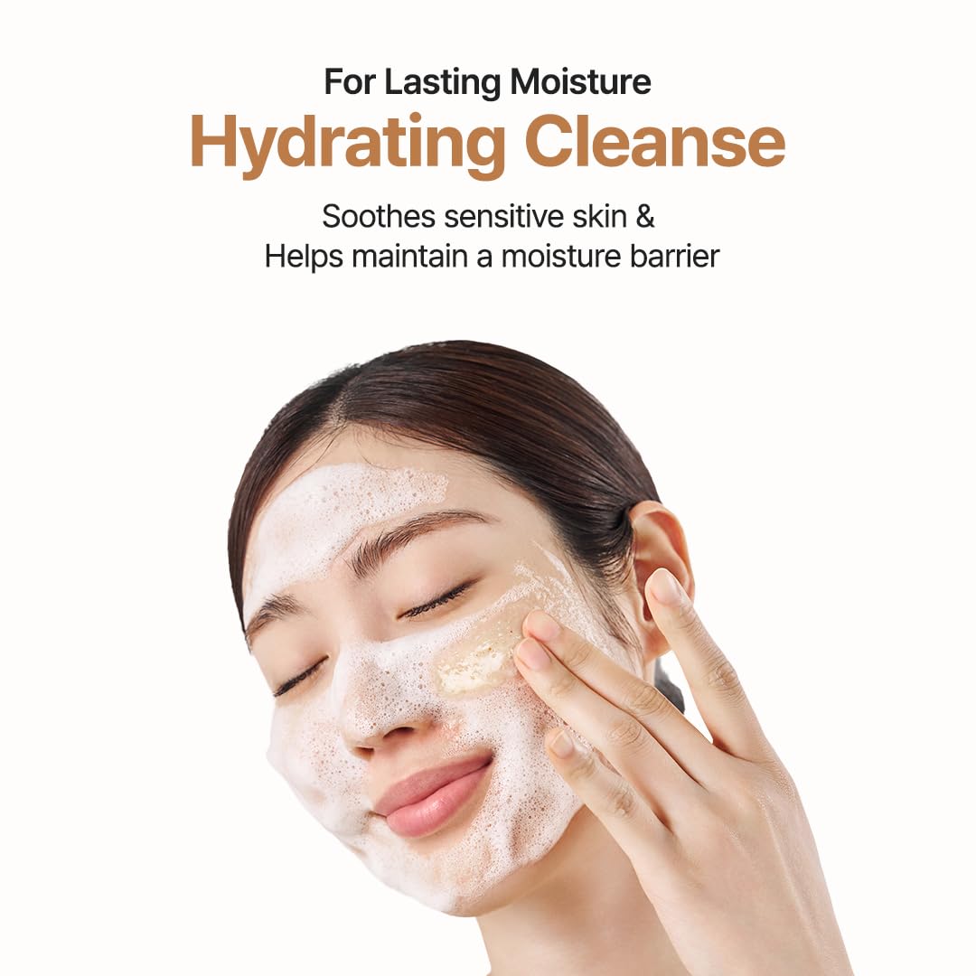 Detalle de PURITO Korean Oat Exfoliating Facial Polish – Sanftes, feuchtigkeitsspendendes Peeling-Reiniger für alle Hauttypen (150 ml)