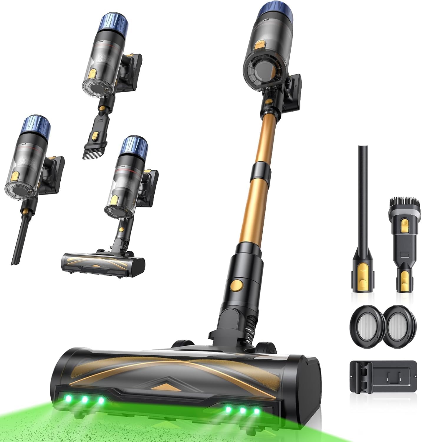 Detalle de Proscenic P15+ aspirapolvere senza fili: scopa elettrica 55 kPa, 70 min e GreenEye per pavimenti e tappeti