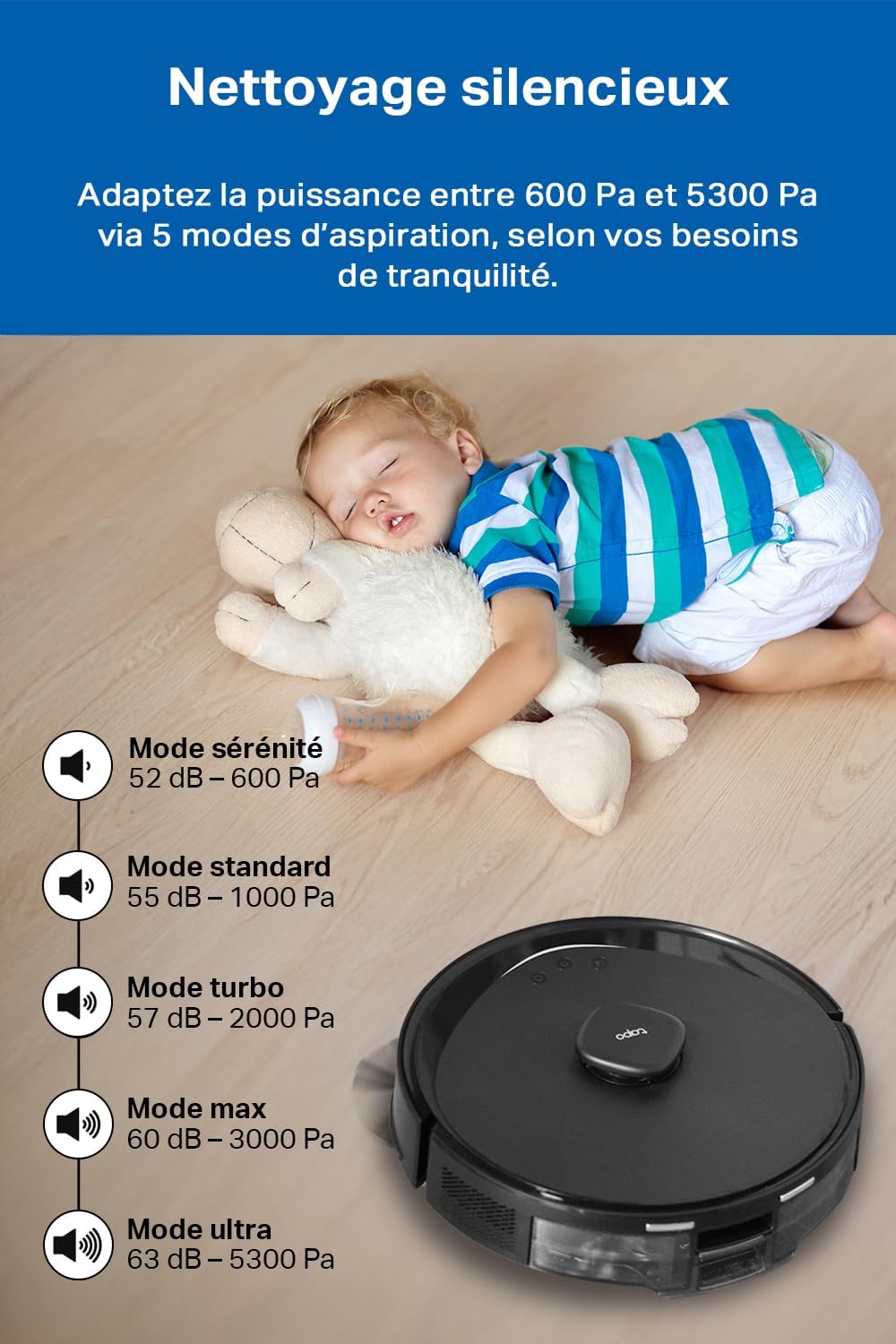 Detalle 2 de Tapo RV30Max Plus aspirateur robot 5300Pa 🧹