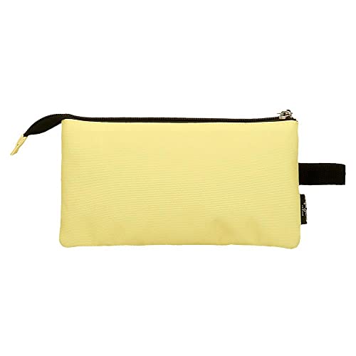Detalle de Pepe Jeans Aris Estuche Triple Amarillo 22x12x5 cm – Poliéster