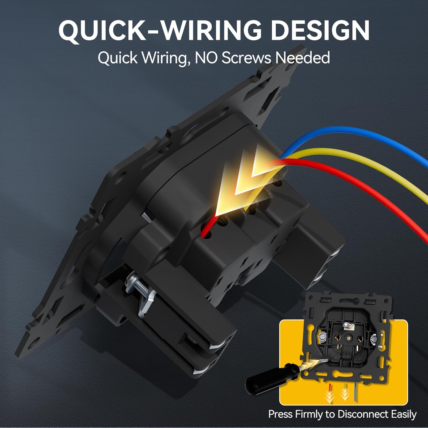 Thumbnail 3 de BSEED Schuko Unterputz-Wandsteckdose mit PC-Rahmen (16 A), 1-fach in Hellgrau