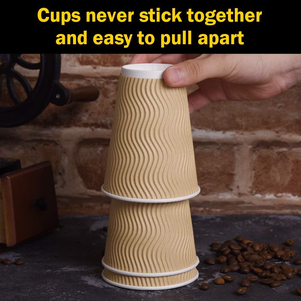 Detalle 2 de SPRINGPACK Paper Coffee Cups 100 pack 🥤