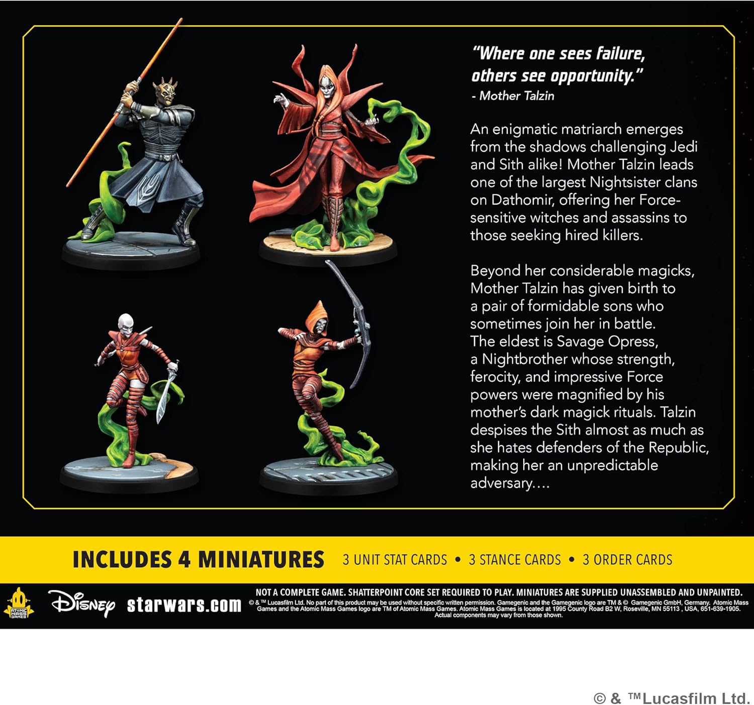 Thumbnail 1 de Atomic Mass Games | Star Wars Shatterpoint: Witches of Dathomir Squad Pack